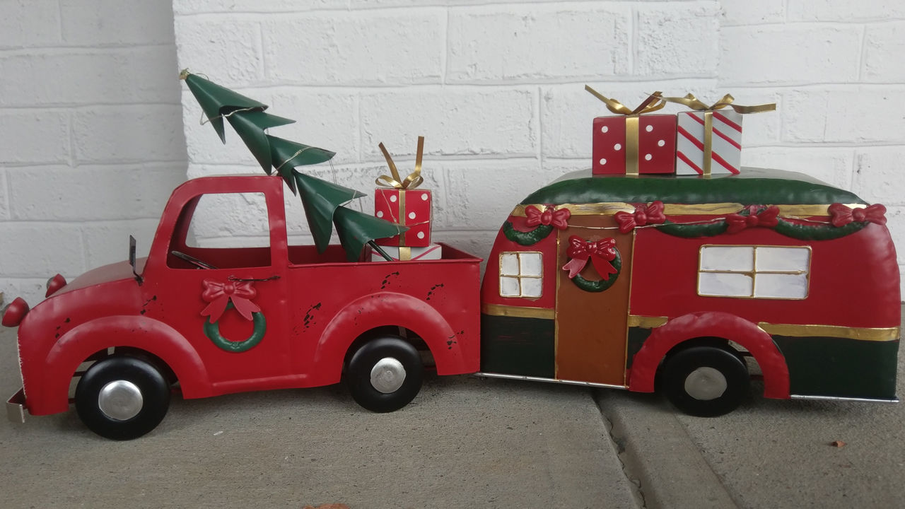 Christmas truck and trailer